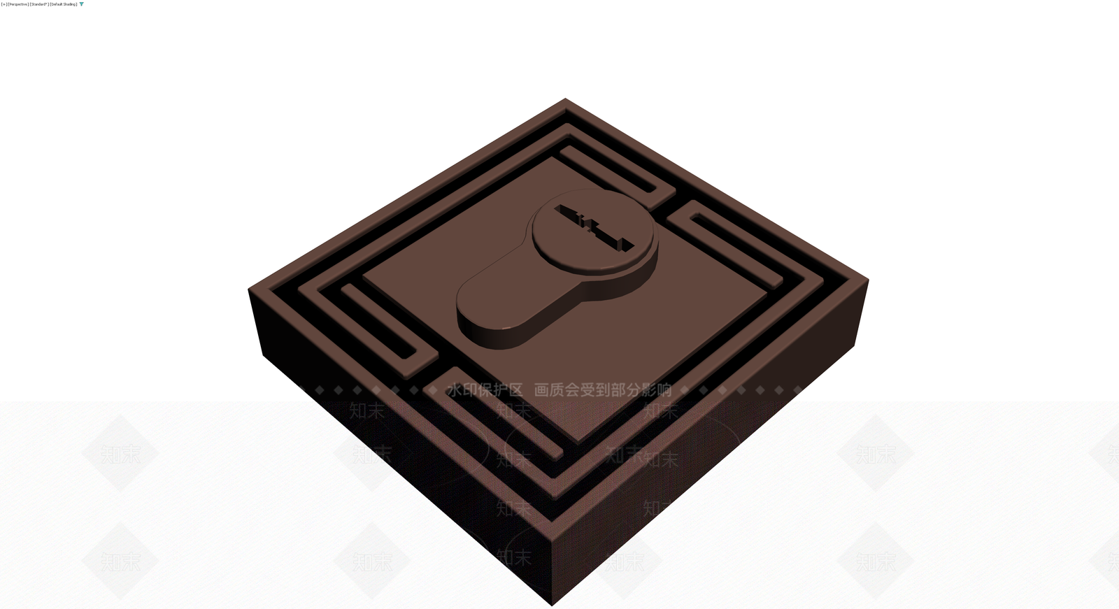 棕色安全保险箱3D模型下载【ID:1230099718】