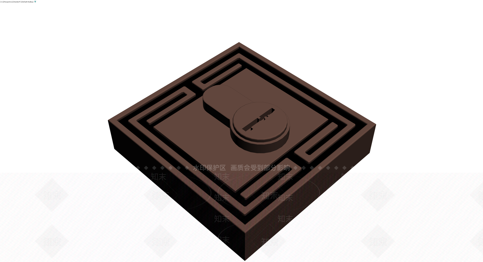 棕色安全保险箱3D模型下载【ID:1230099718】