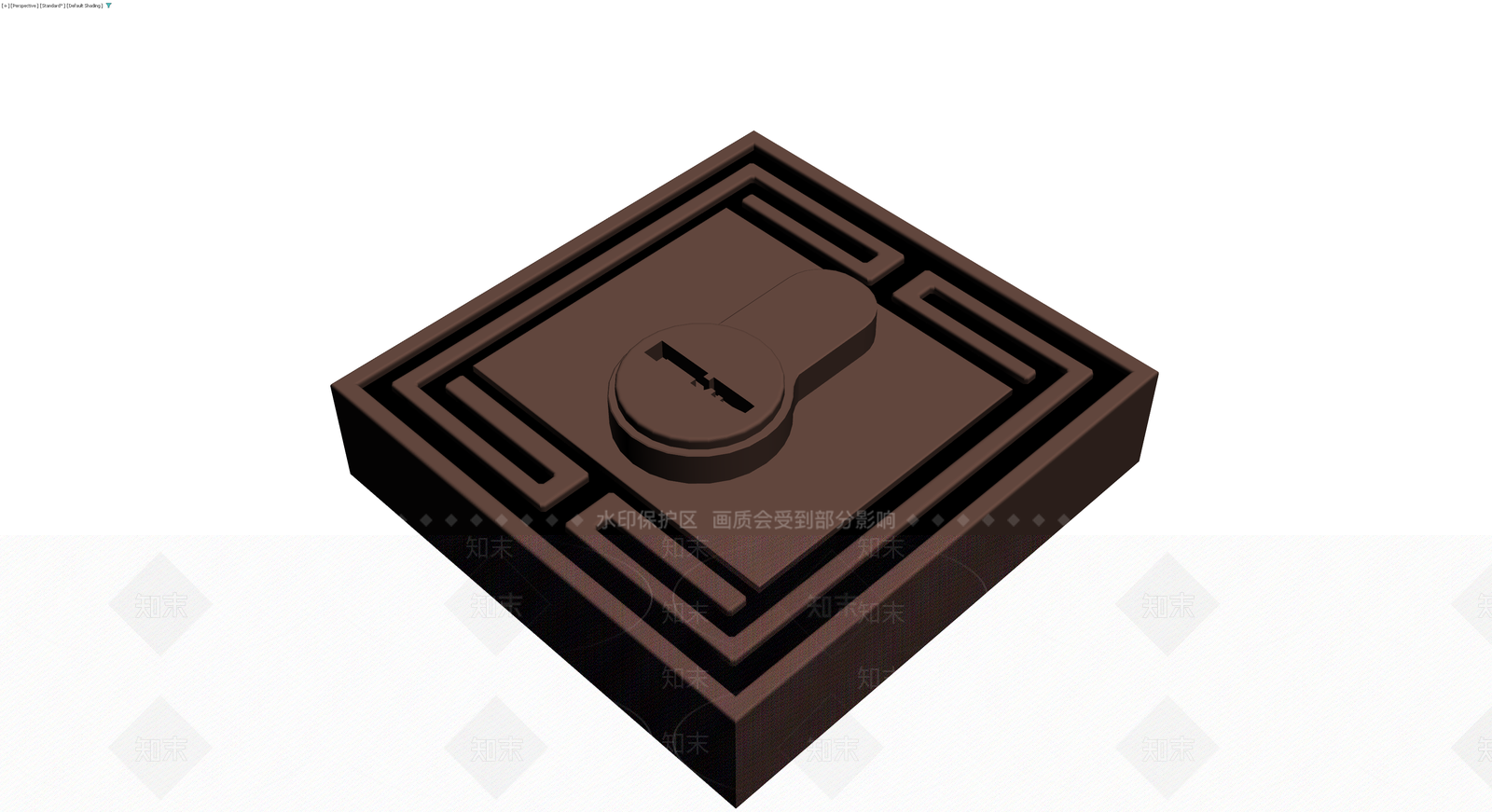棕色安全保险箱3D模型下载【ID:1230099718】