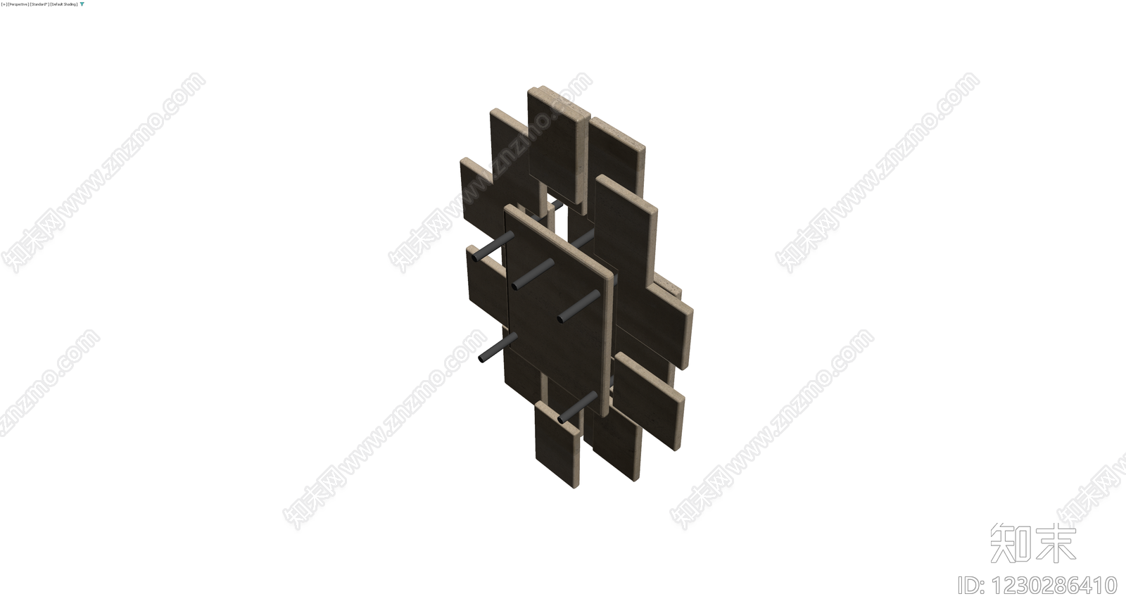 混凝土屏风隔断组件3D模型下载【ID:1230286410】