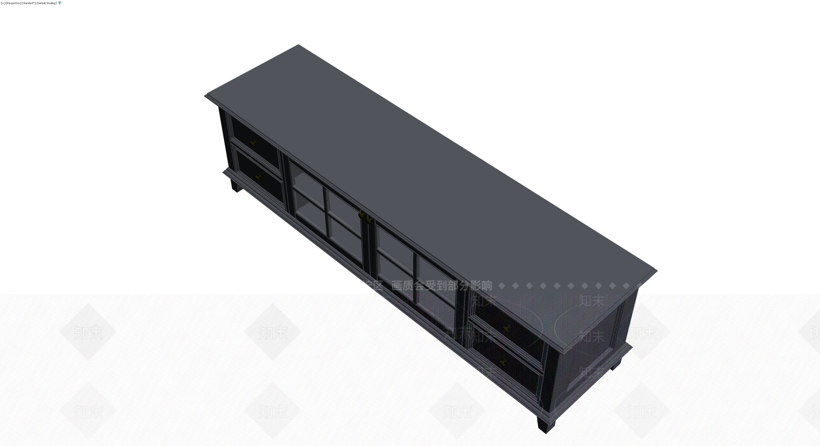 深灰配色玻璃门柜体3D模型下载【ID:1230362959】