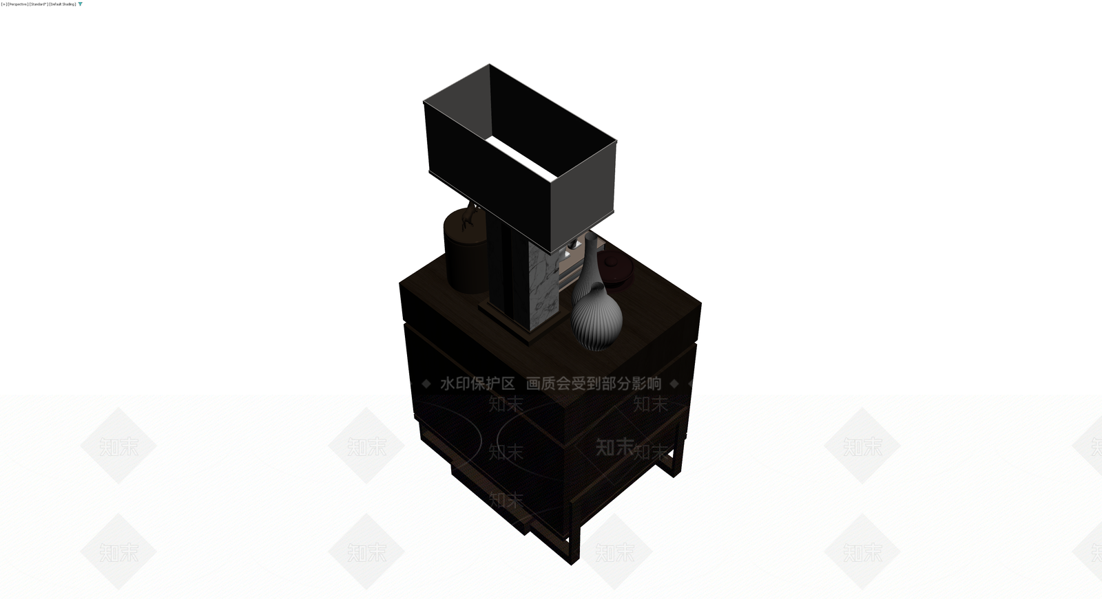 新中式边柜摆件组合3D模型下载【ID:1229670309】