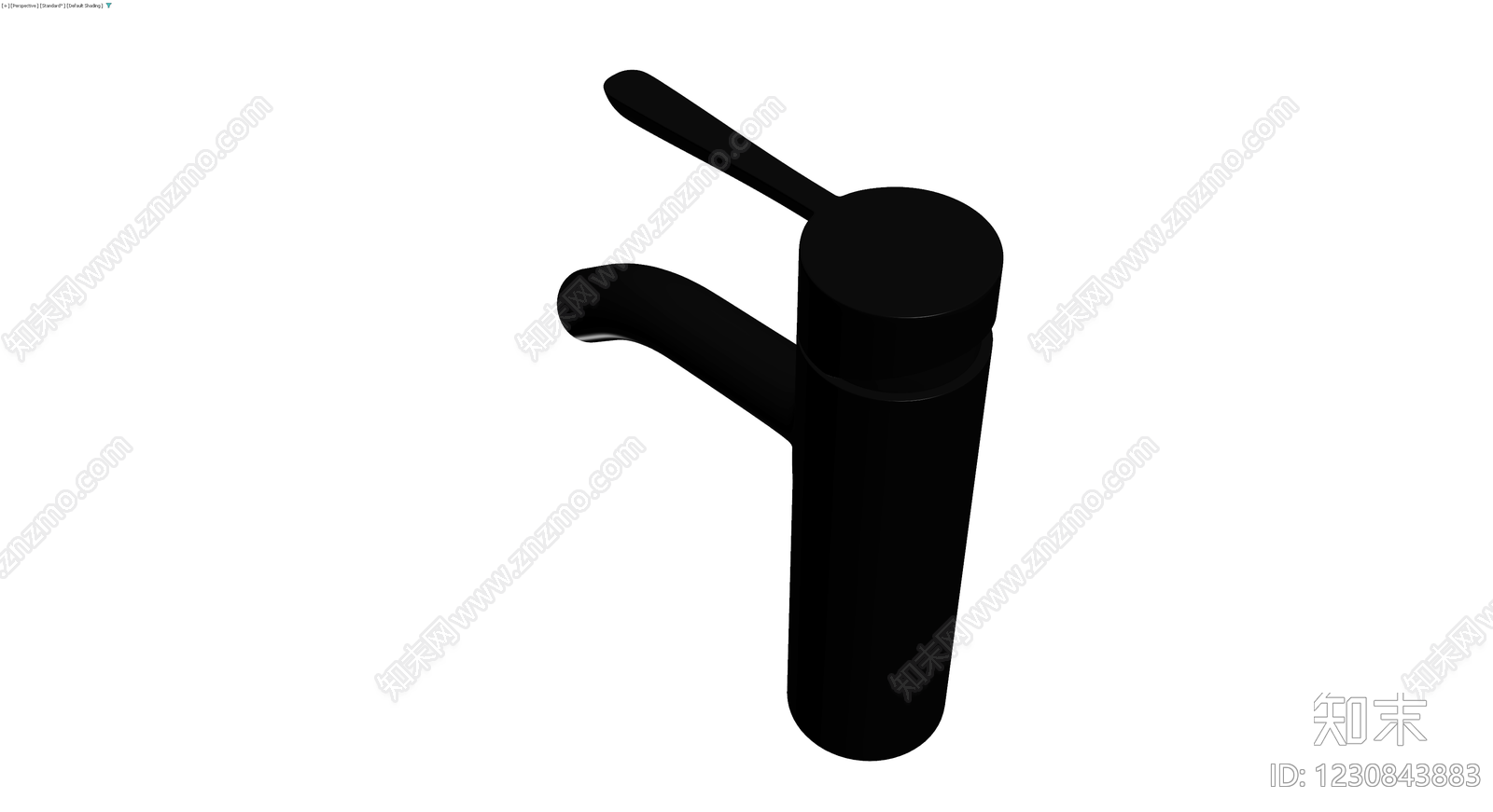 黑色单柄水龙头3D模型下载【ID:1230843883】