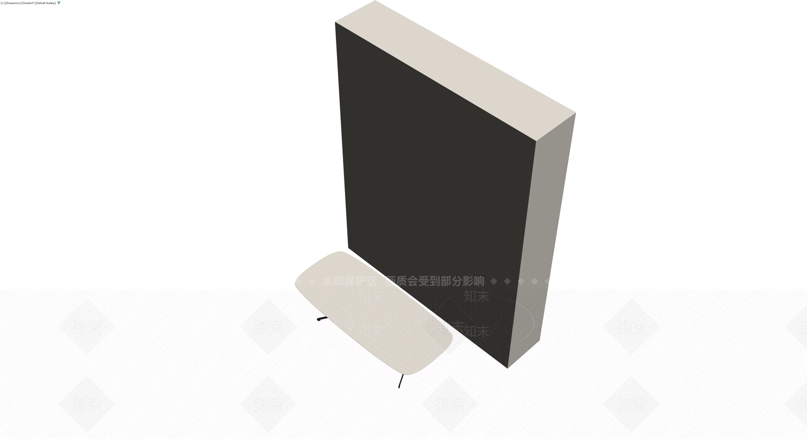 极简屏风与长凳组合3D模型下载【ID:1230324635】