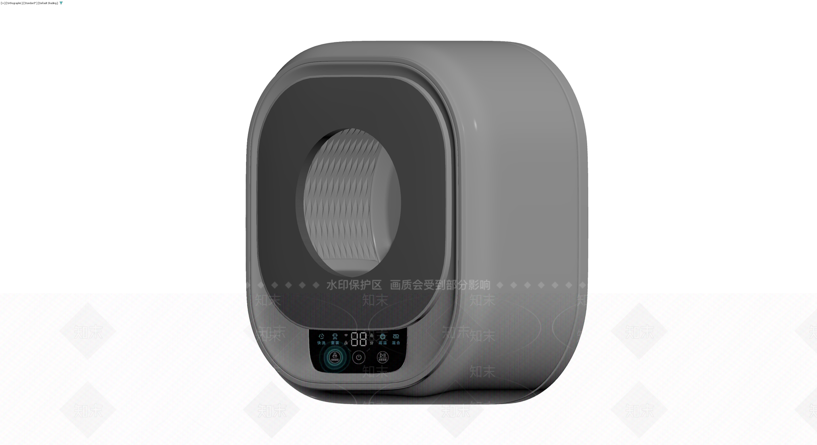 灰色迷你洗衣机3D模型下载【ID:1230398188】