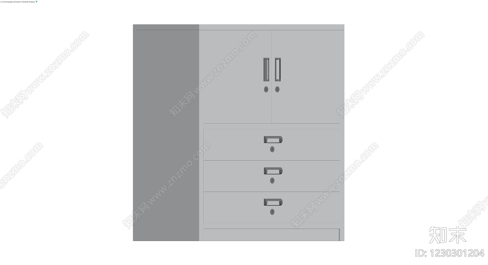双门三斗文件柜3D模型下载【ID:1230301204】