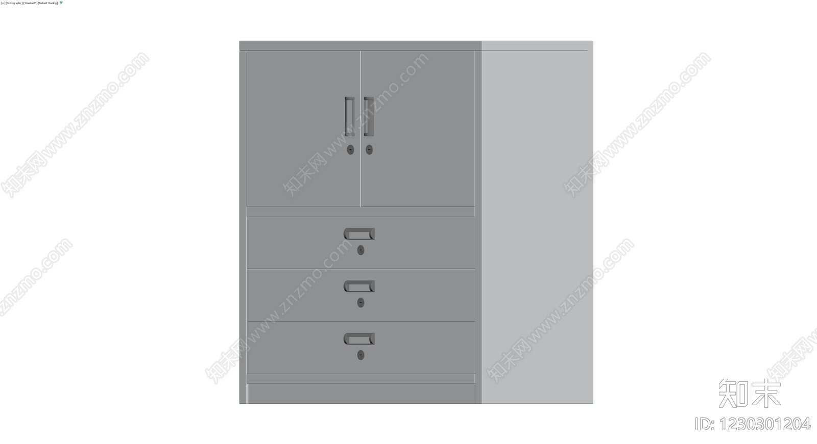 双门三斗文件柜3D模型下载【ID:1230301204】