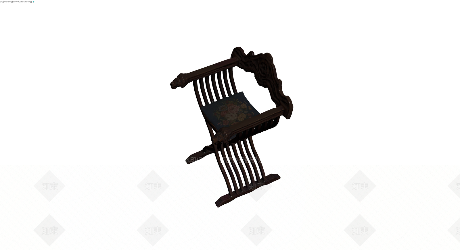 深色木质折叠椅3D模型下载【ID:1230760259】