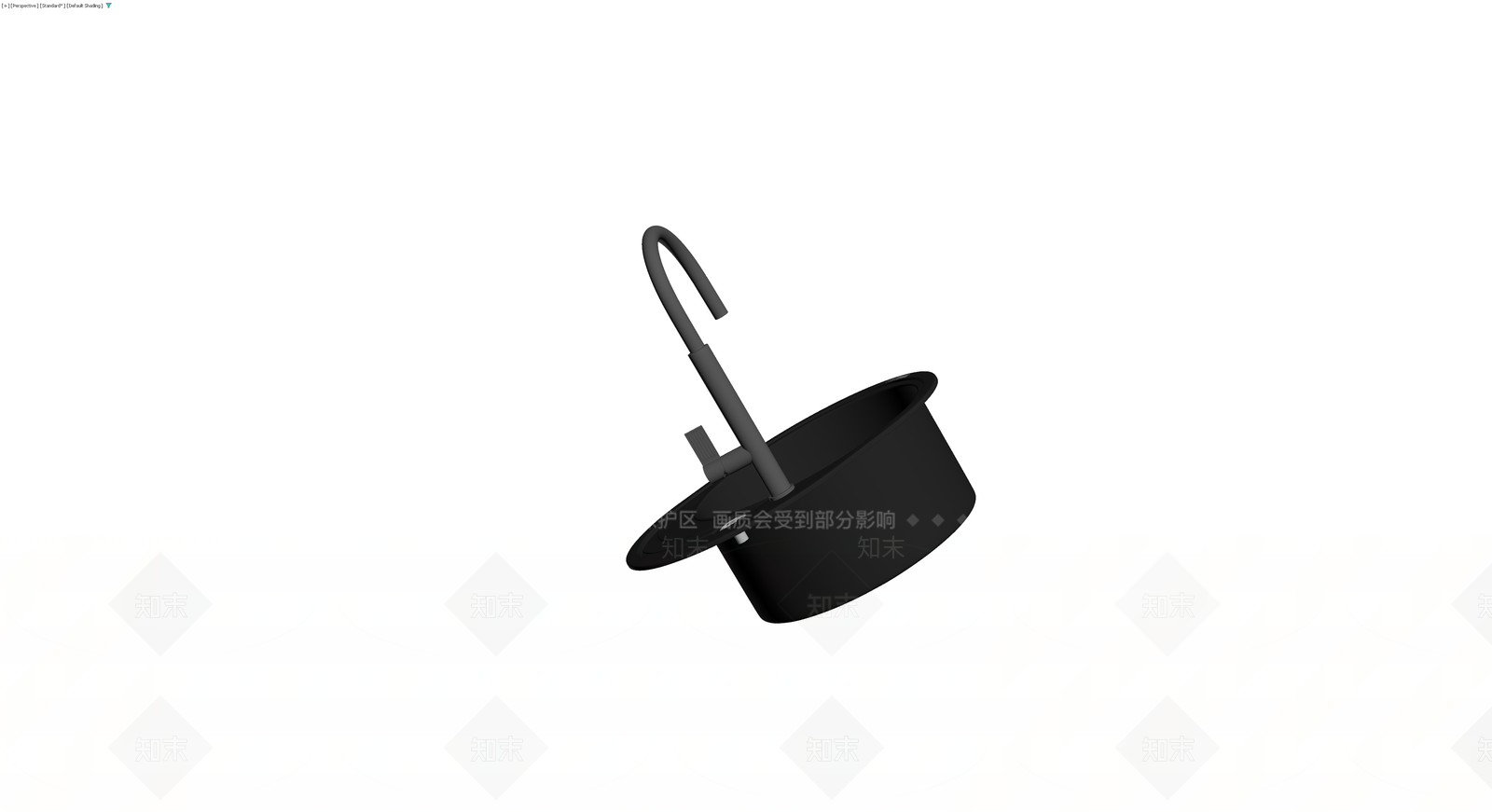 黑色圆形洗手盆3D模型下载【ID:1230686053】