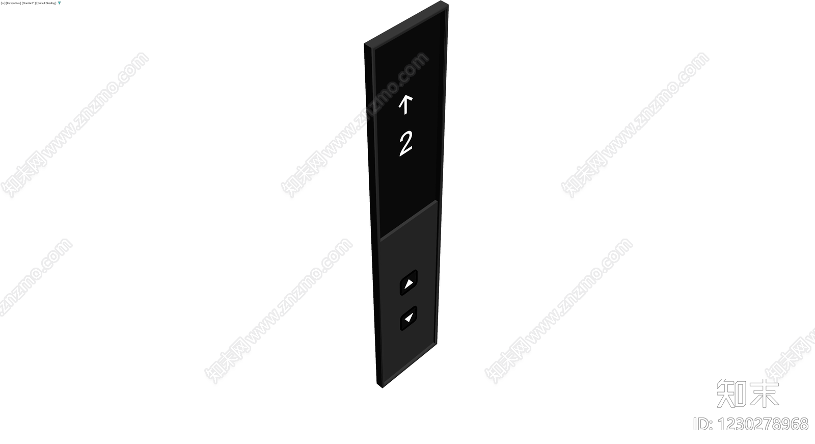 电梯楼层显示面板3D模型下载【ID:1230278968】
