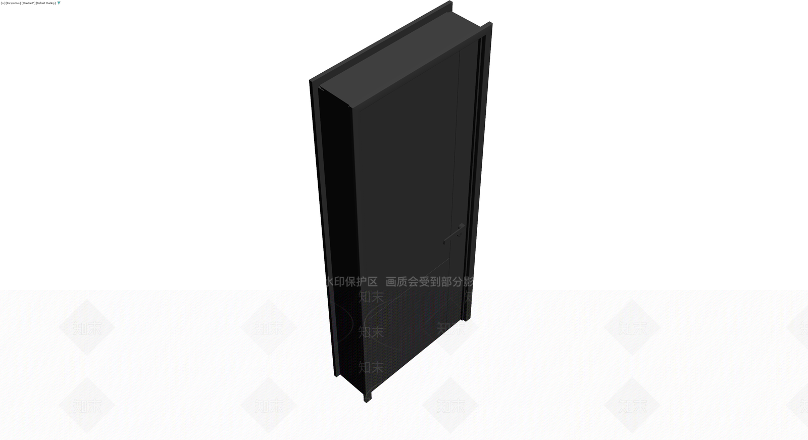 深灰现代平开门3D模型下载【ID:1229621352】