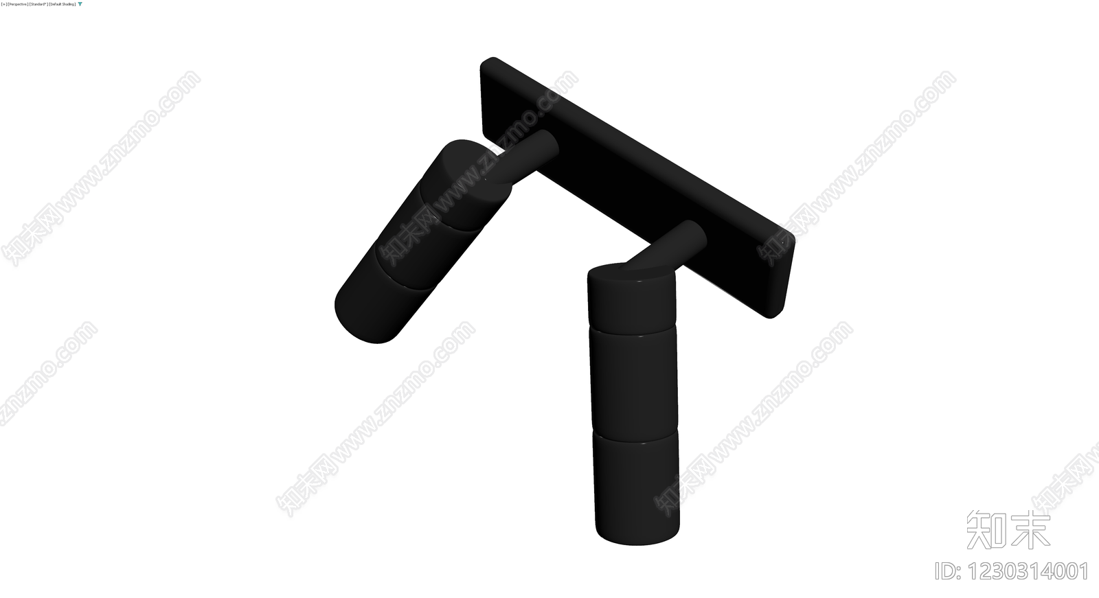 黑色轨道射灯3D模型下载【ID:1230314001】