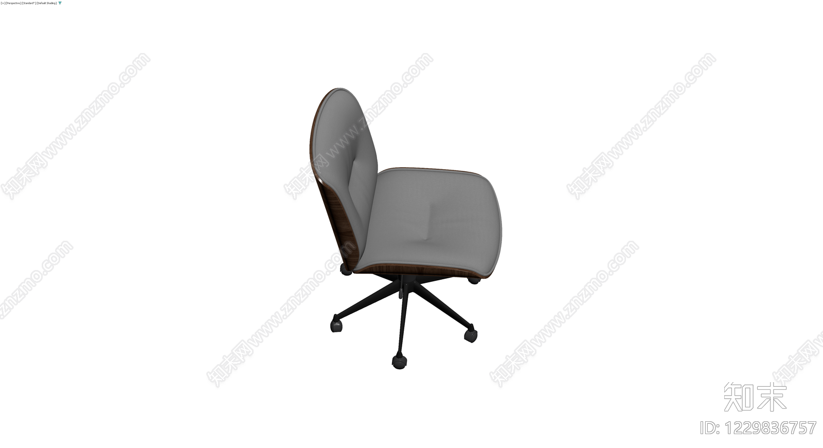 木质软包办公椅3D模型下载【ID:1229836757】