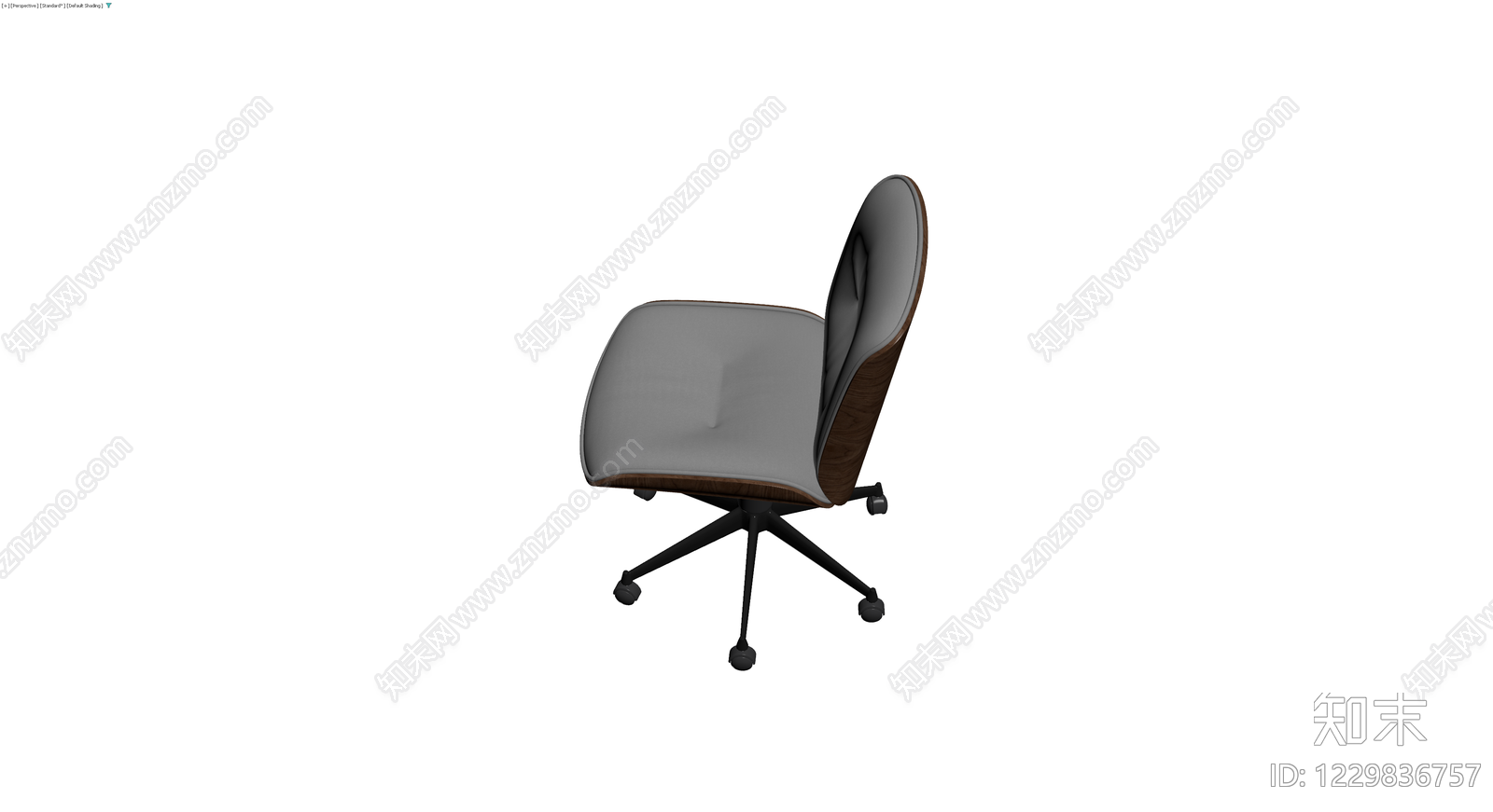 木质软包办公椅3D模型下载【ID:1229836757】