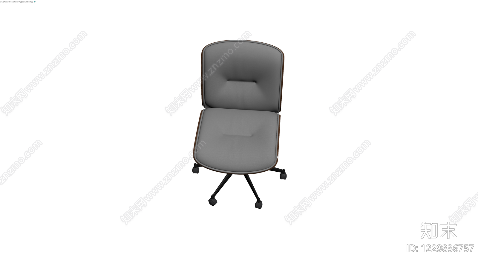 木质软包办公椅3D模型下载【ID:1229836757】