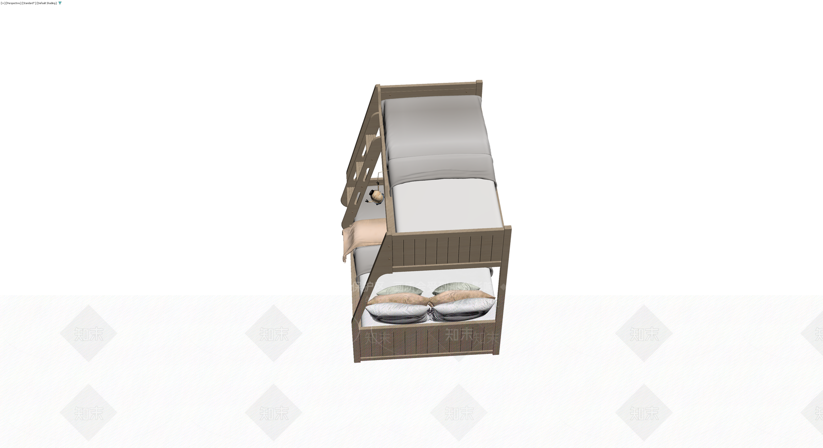木质双层床组合模型3D模型下载【ID:1230718340】