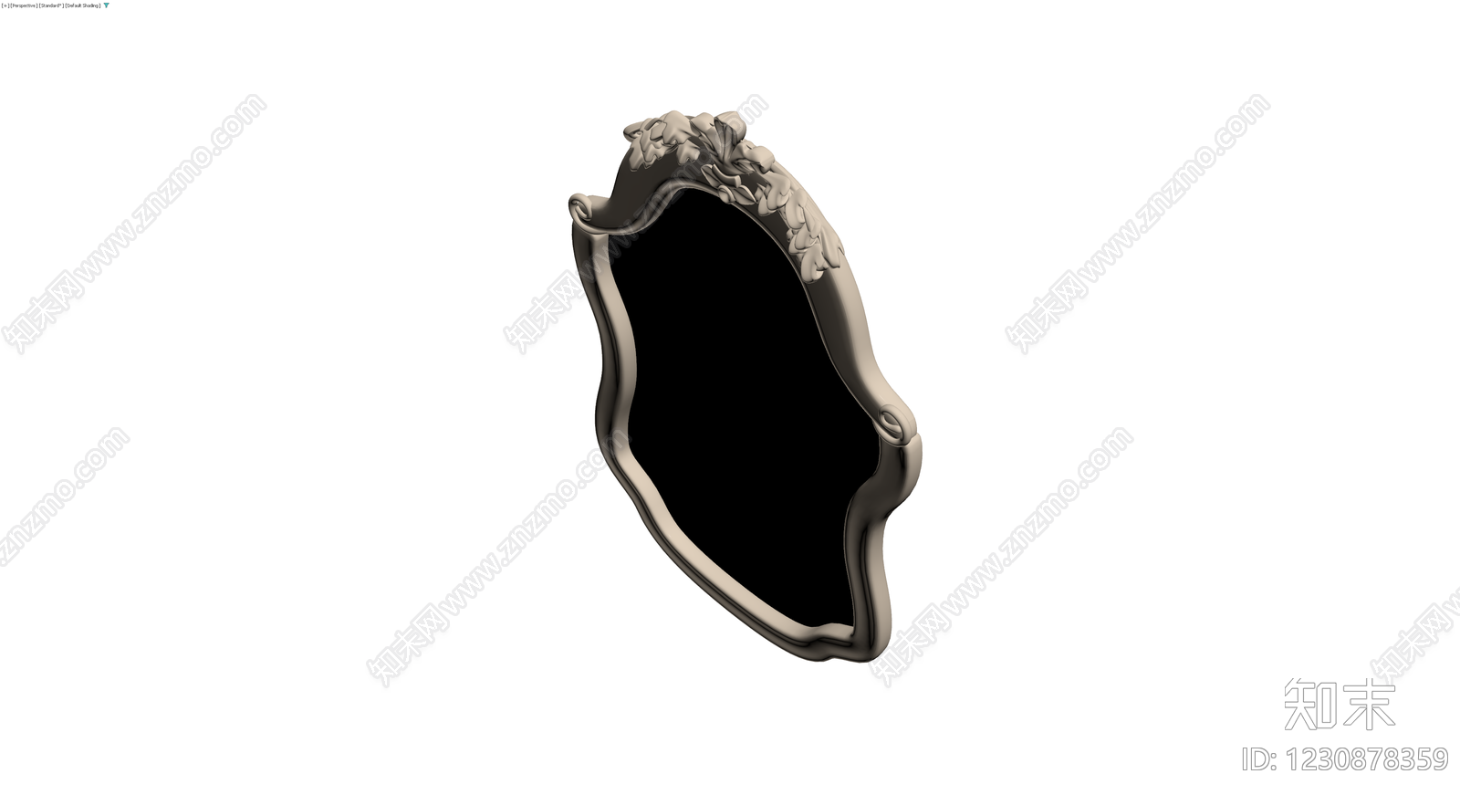 欧式复古雕花装饰镜3D模型下载【ID:1230878359】