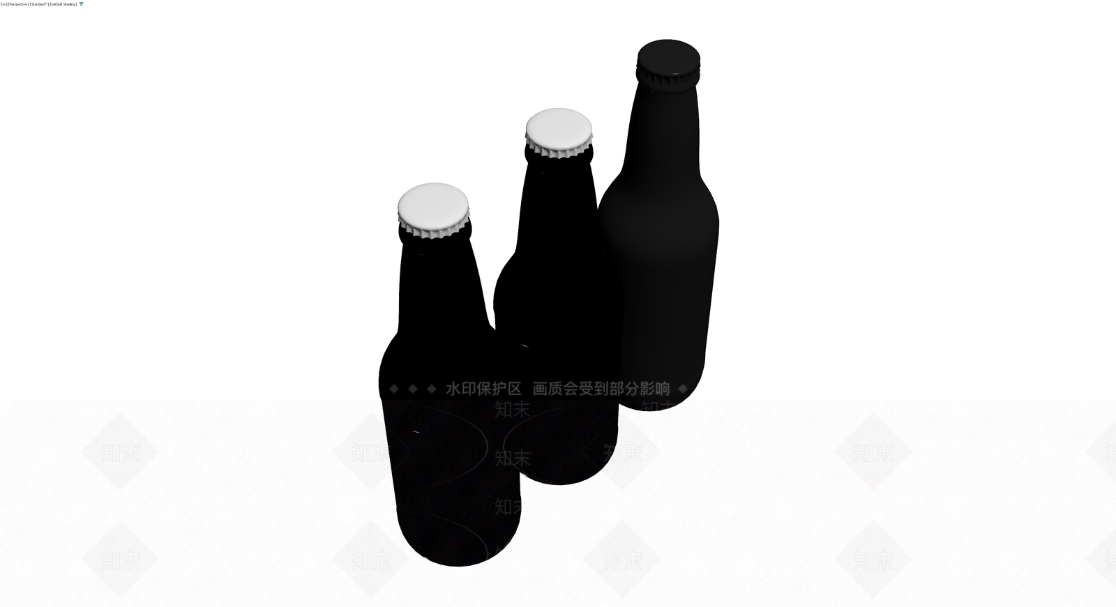 三瓶组合啤酒模型3D模型下载【ID:1229891578】