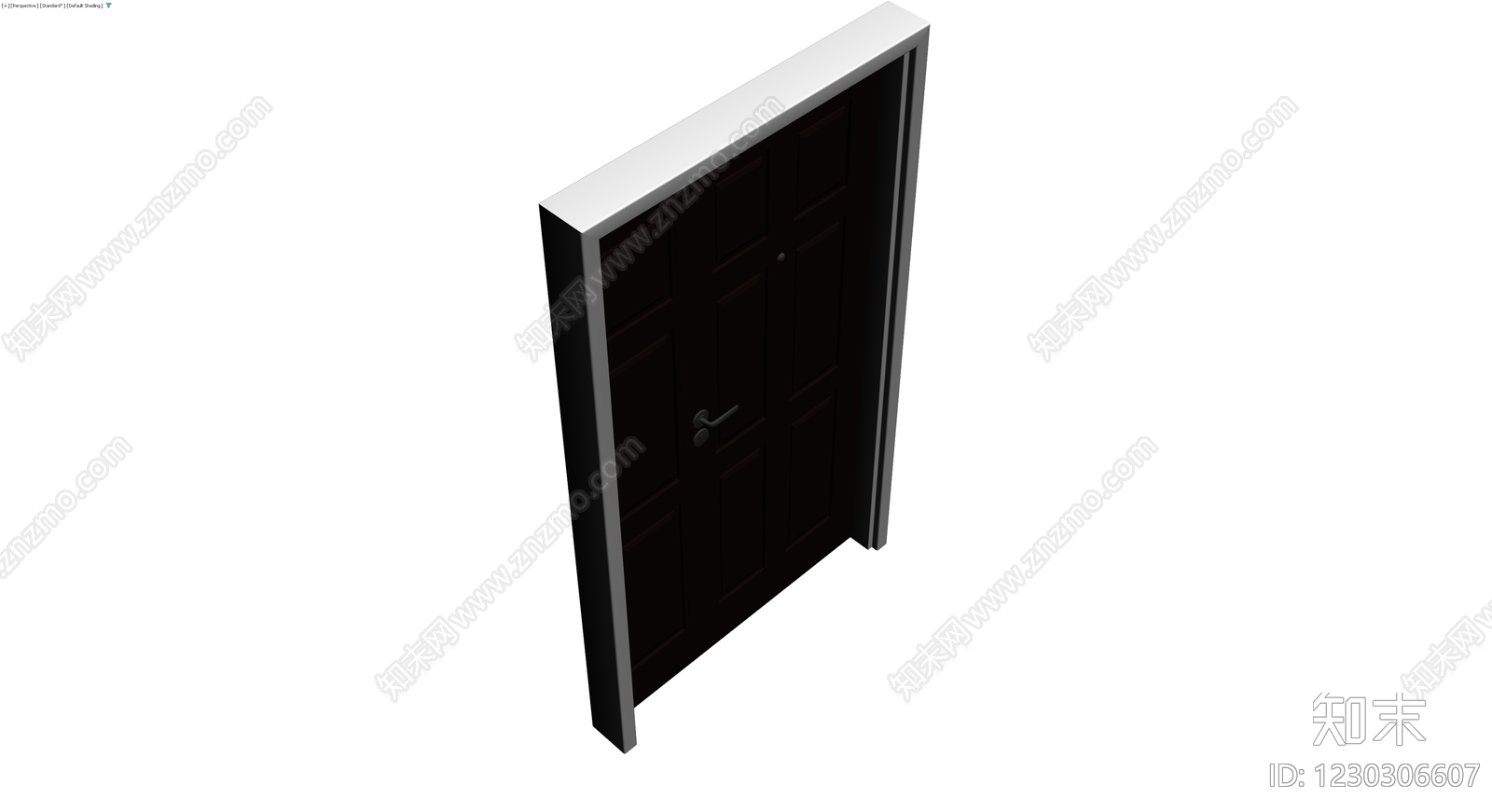 深色六格入户门3D模型下载【ID:1230306607】