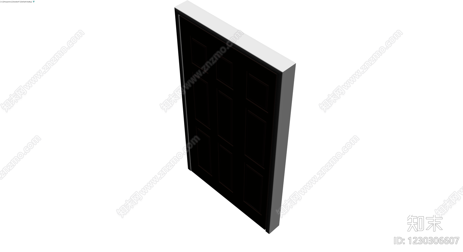 深色六格入户门3D模型下载【ID:1230306607】
