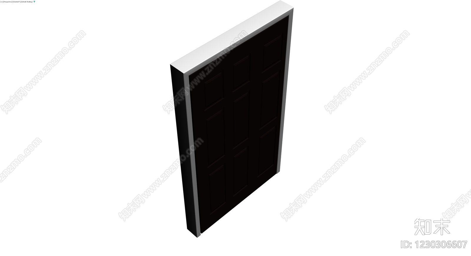 深色六格入户门3D模型下载【ID:1230306607】