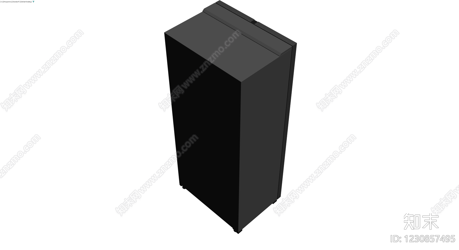 黑色双开门冰箱模型3D模型下载【ID:1230857495】