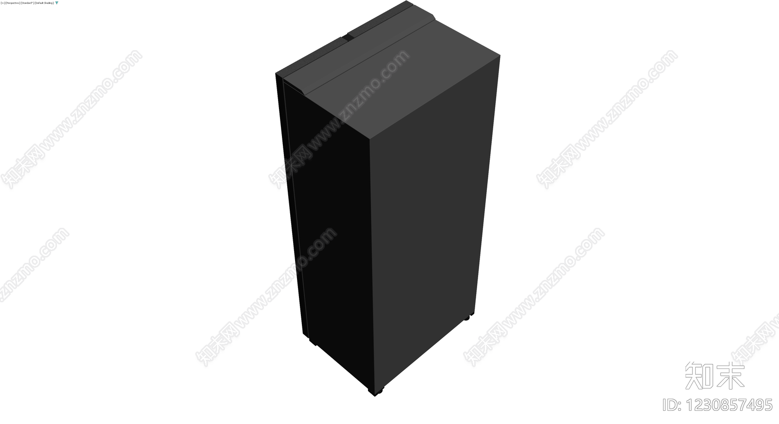 黑色双开门冰箱模型3D模型下载【ID:1230857495】