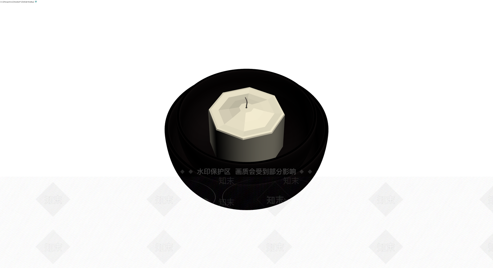 黑色烛台配白色蜡烛3D模型下载【ID:1230594286】