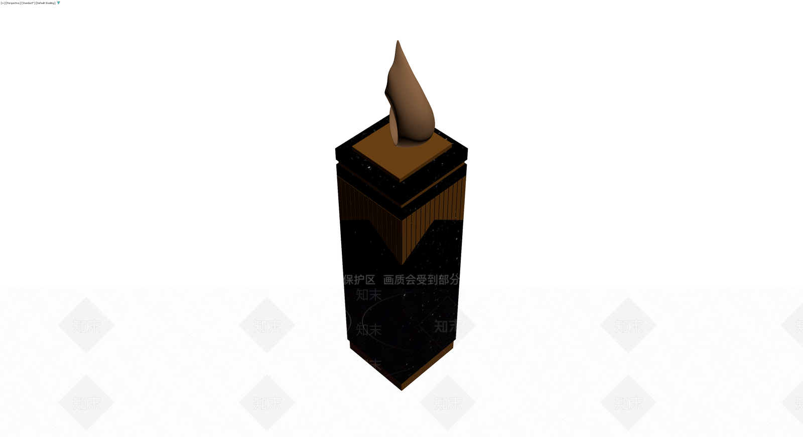 黑色大理石底座雕塑3D模型下载【ID:1230014109】