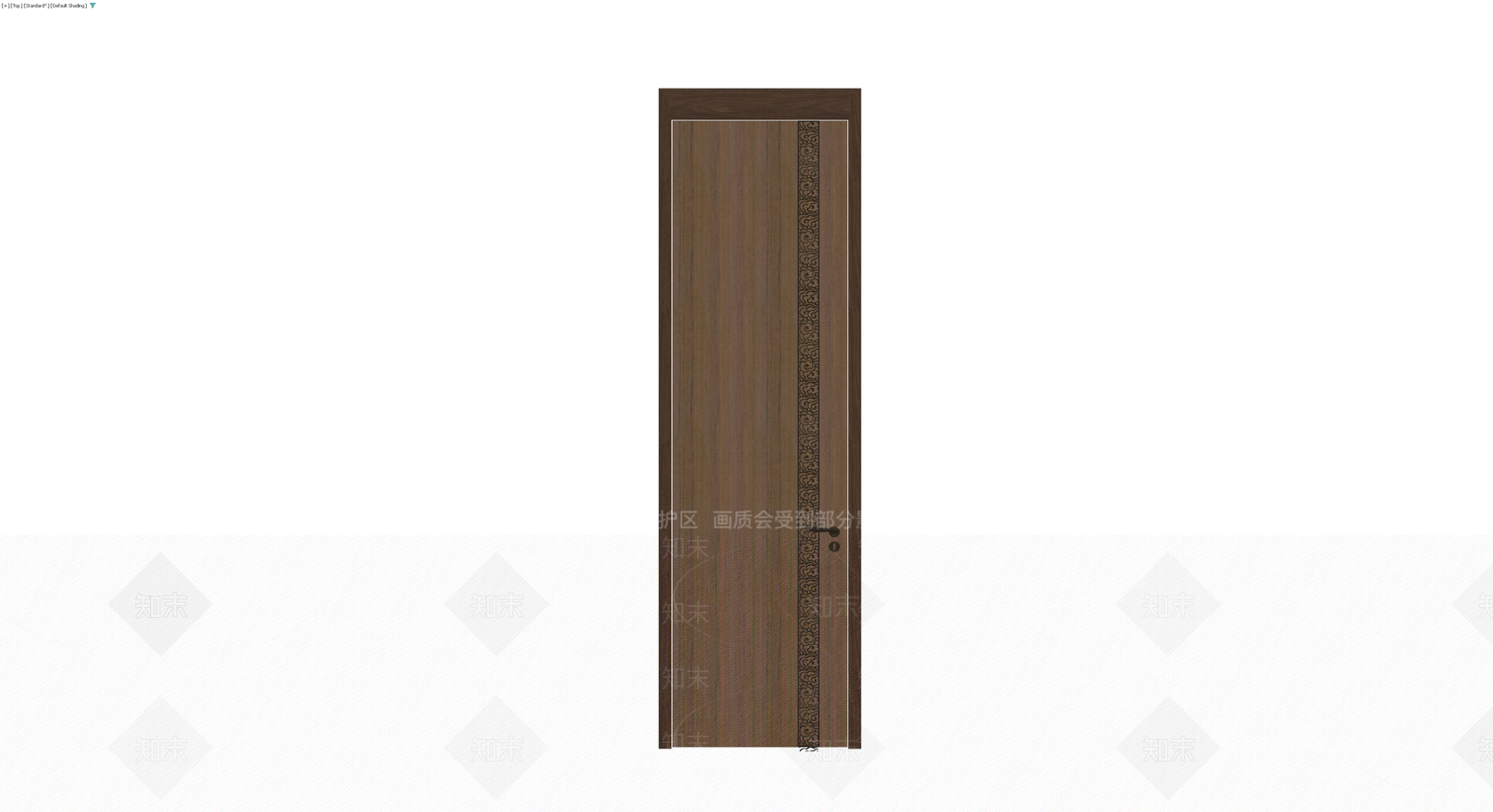 中式装饰木门3D模型下载【ID:1230390768】