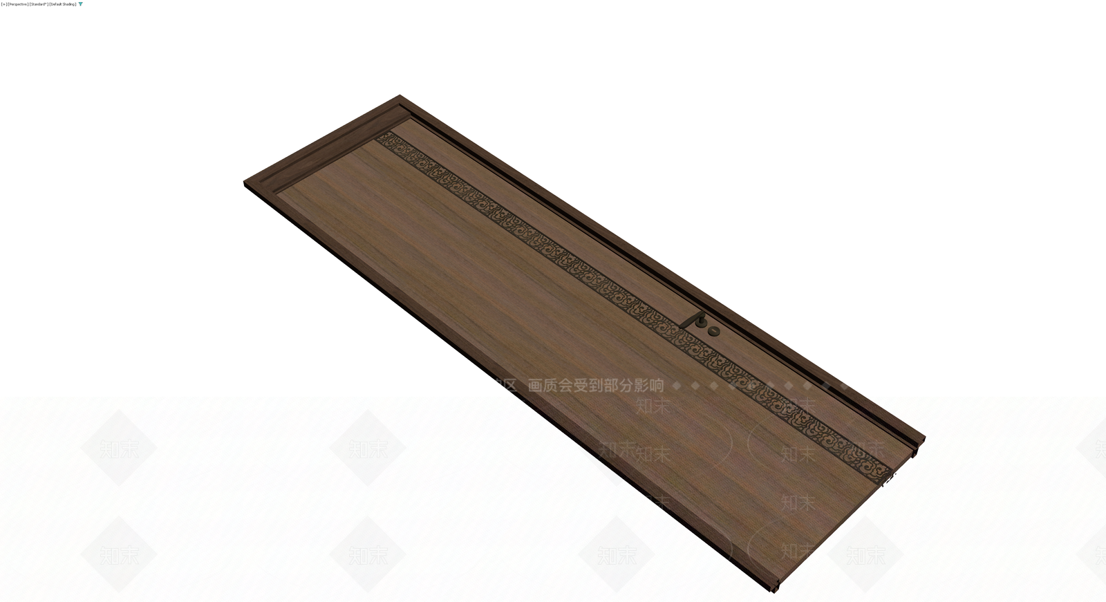 中式装饰木门3D模型下载【ID:1230390768】