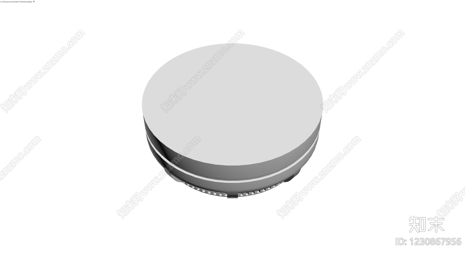 圆形吸顶灯灰模3D模型下载【ID:1230867956】