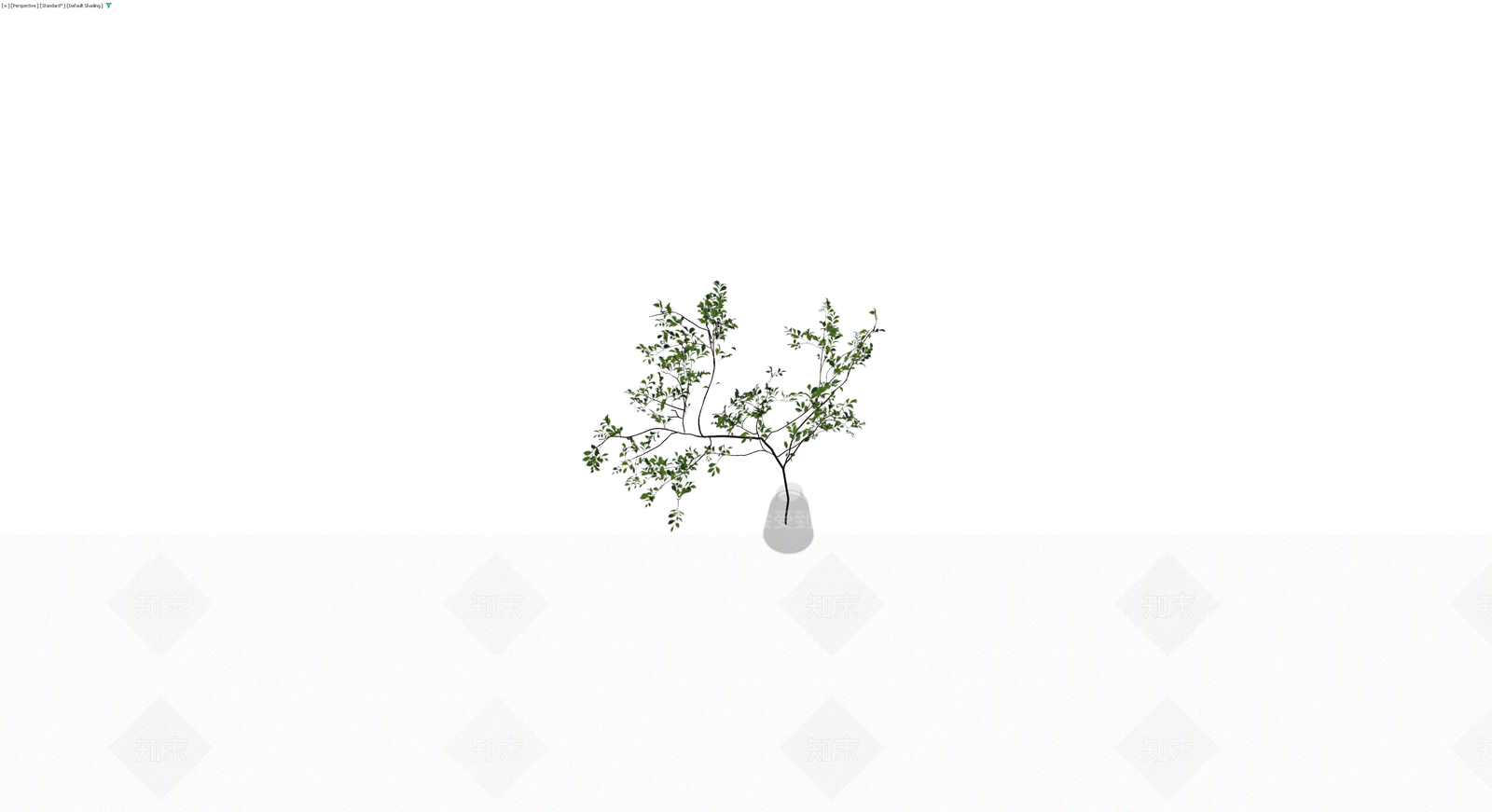 带瓶插绿植盆栽3D模型下载【ID:1229672015】