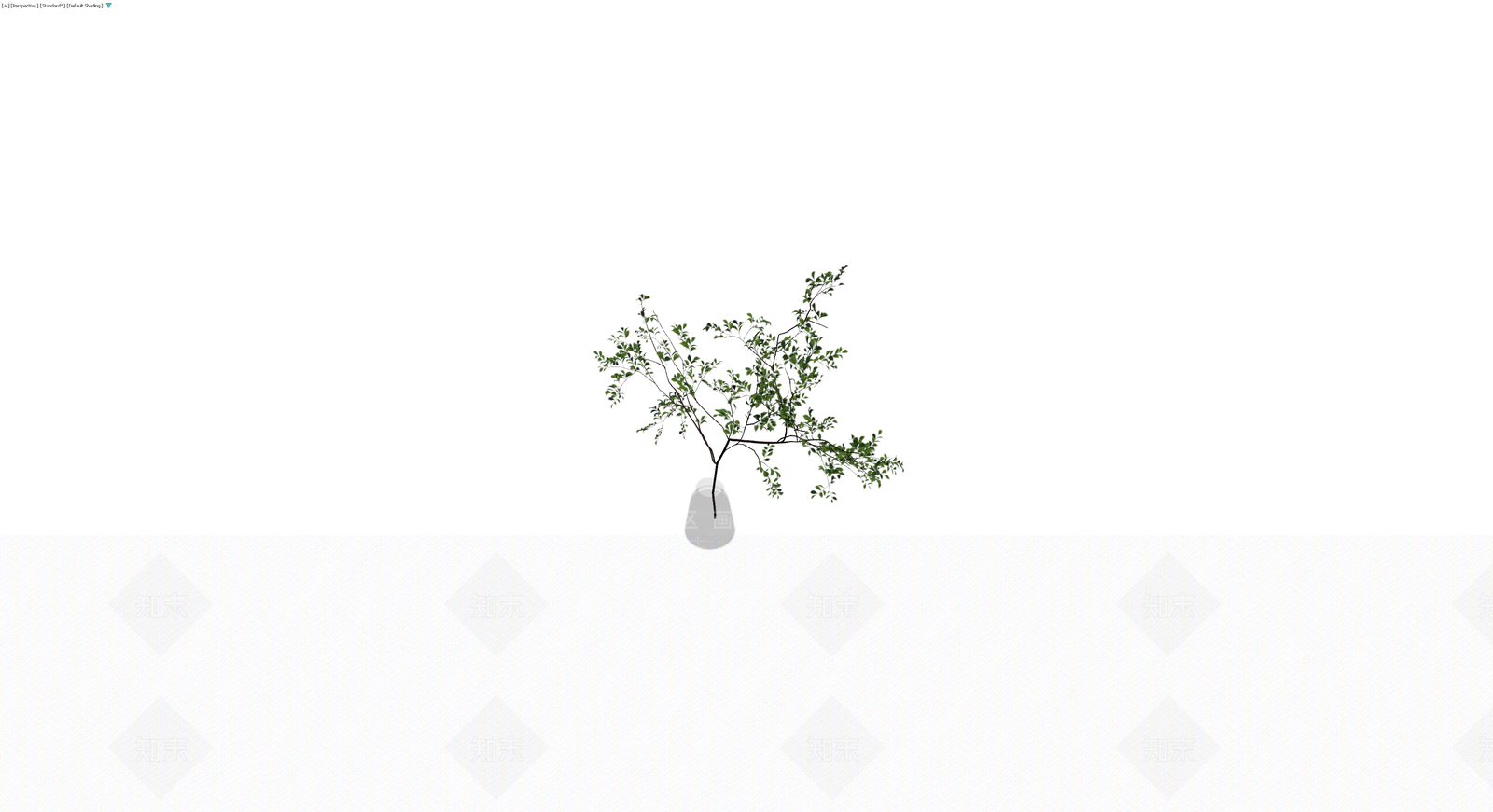 带瓶插绿植盆栽3D模型下载【ID:1229672015】