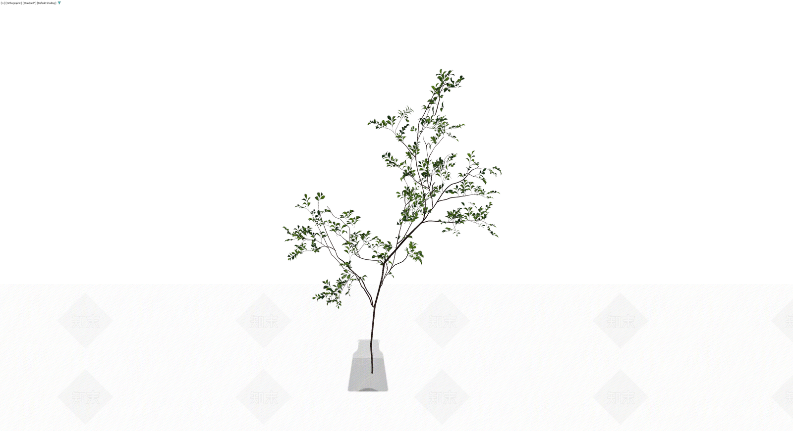 带瓶插绿植盆栽3D模型下载【ID:1229672015】