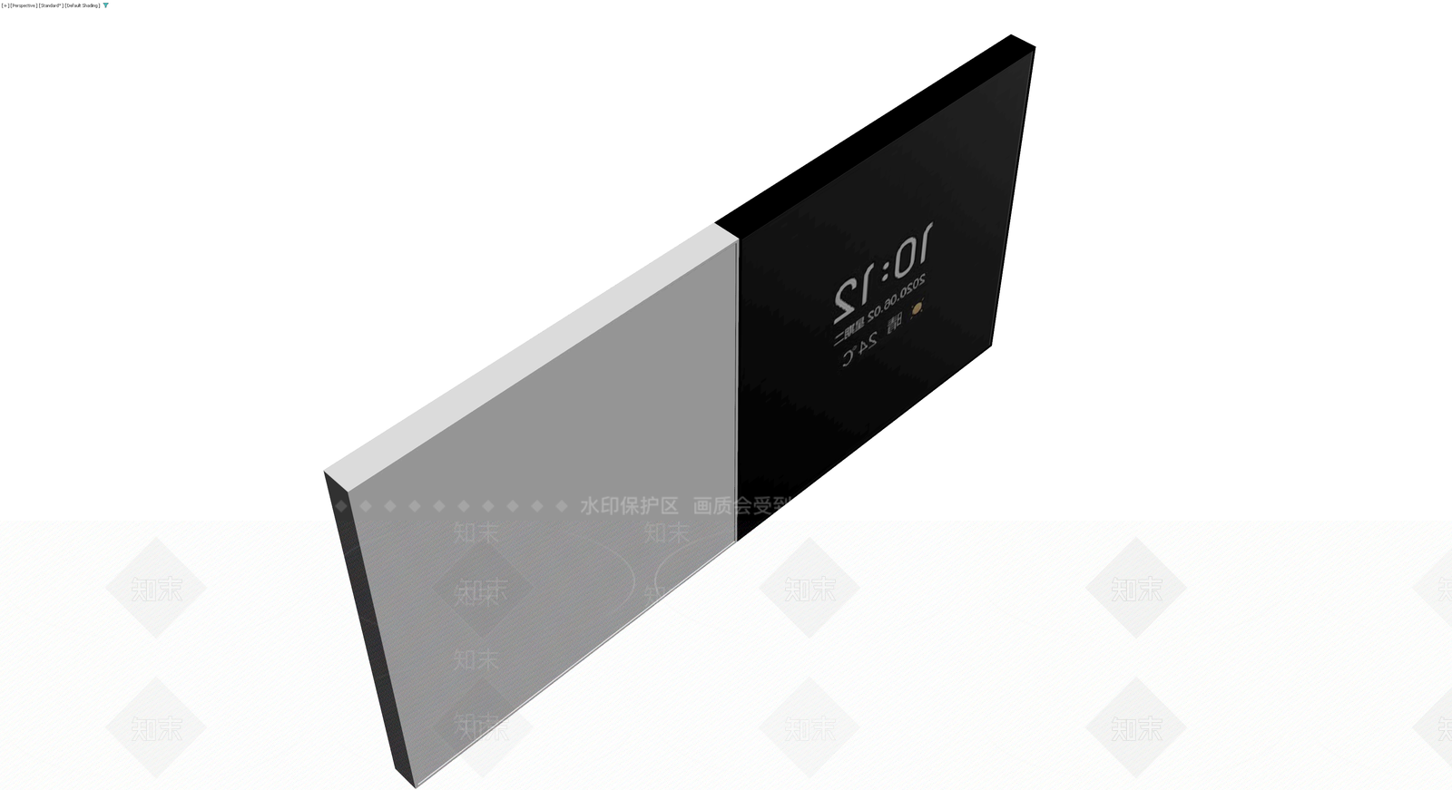 智能时钟显示屏模型3D模型下载【ID:1229868567】