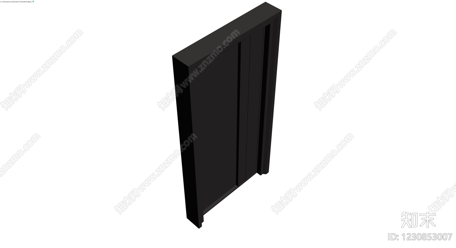 黑色竖条纹入户门3D模型下载【ID:1230853007】