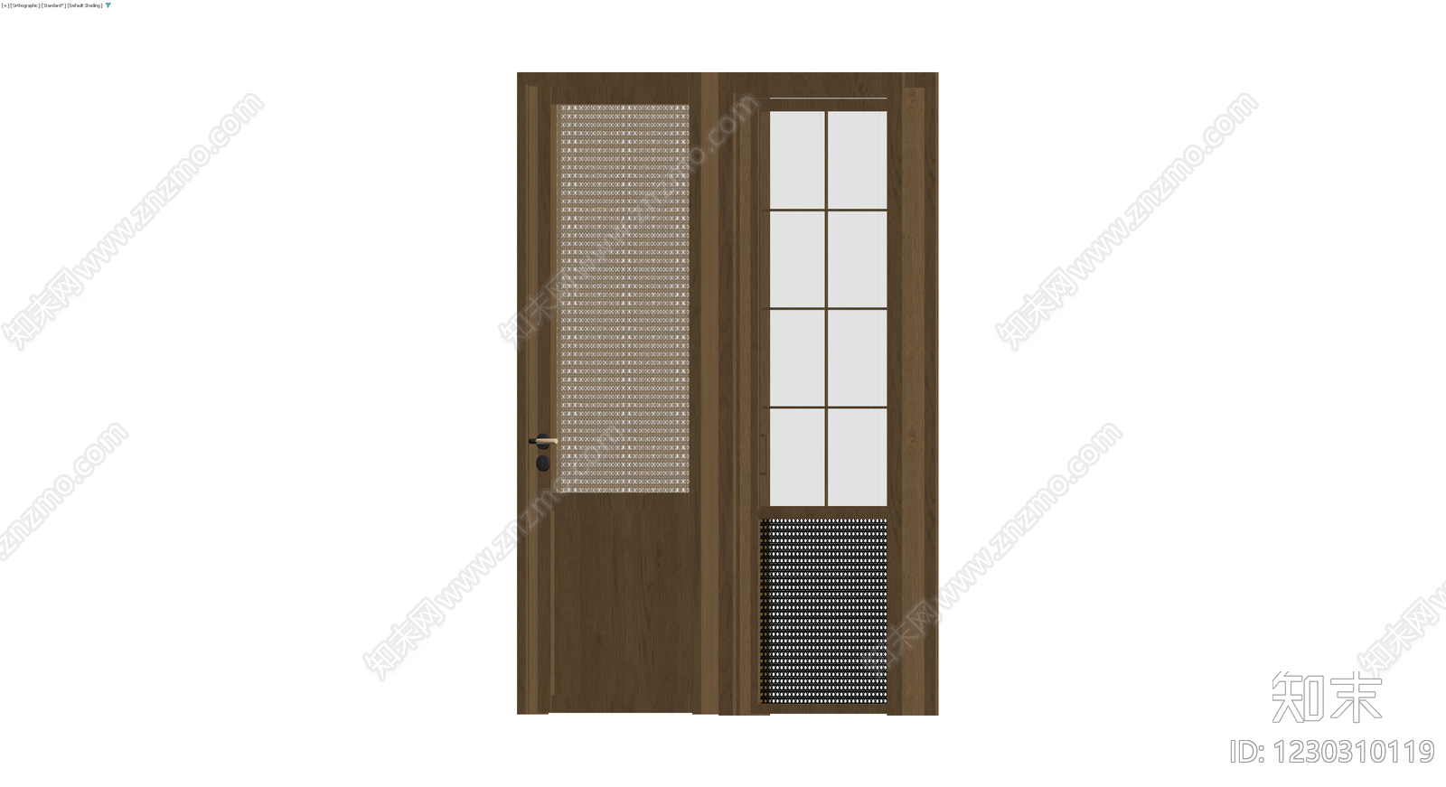 双开木门组合模型3D模型下载【ID:1230310119】