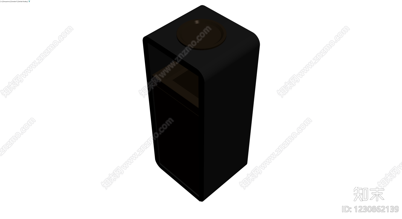 黑色圆角分类垃圾桶3D模型下载【ID:1230862139】