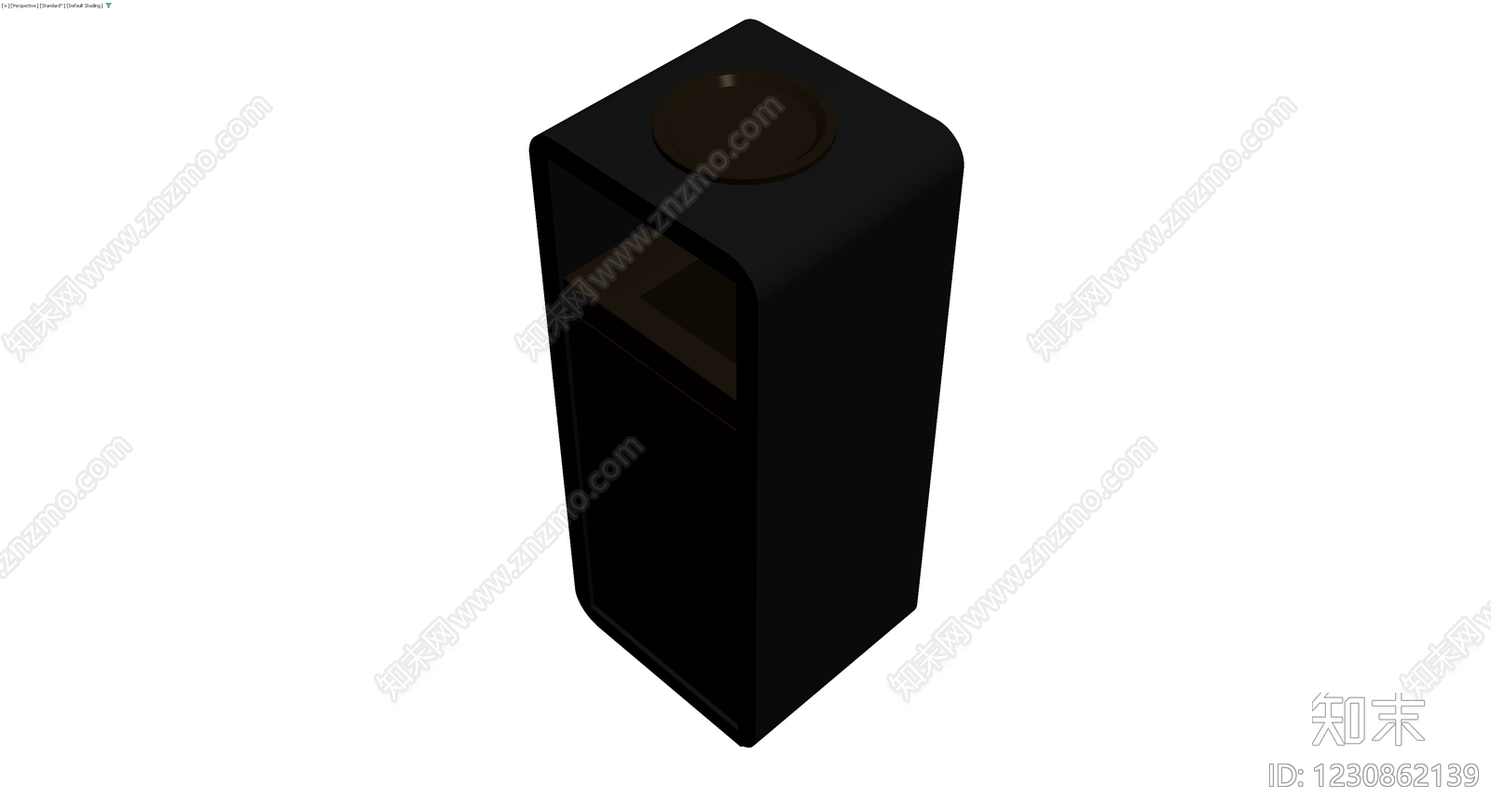 黑色圆角分类垃圾桶3D模型下载【ID:1230862139】