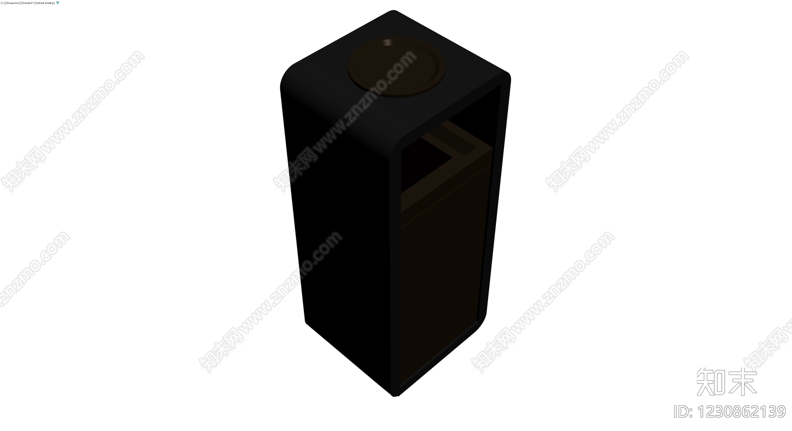 黑色圆角分类垃圾桶3D模型下载【ID:1230862139】