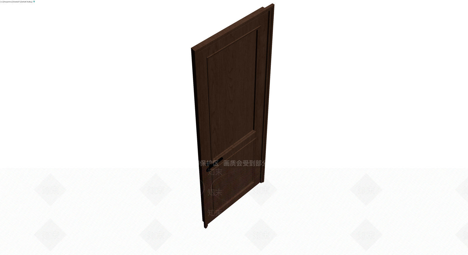 深色木质双板门3D模型下载【ID:1229925829】