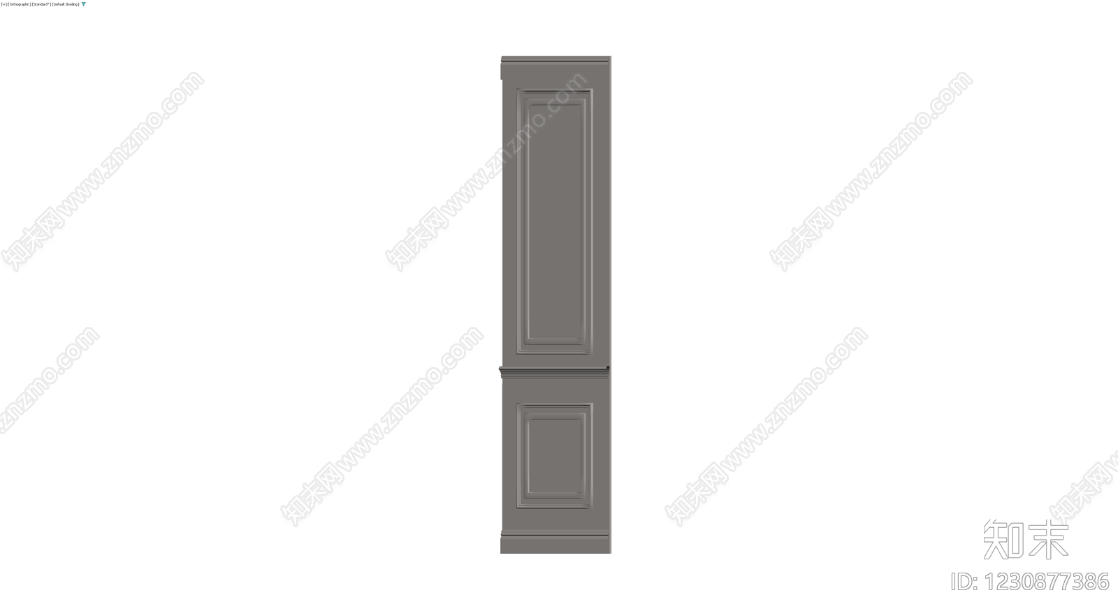 欧式双板装饰门3D模型下载【ID:1230877386】