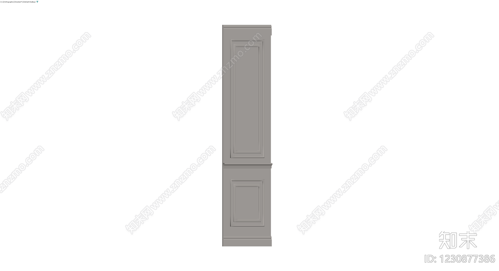 欧式双板装饰门3D模型下载【ID:1230877386】