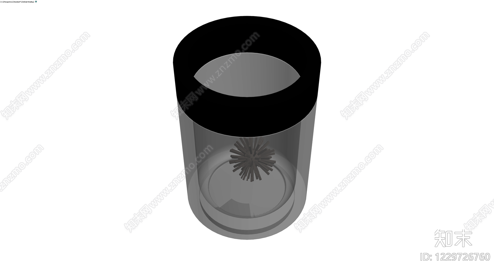 透明圆柱形容器3D模型下载【ID:1229726760】
