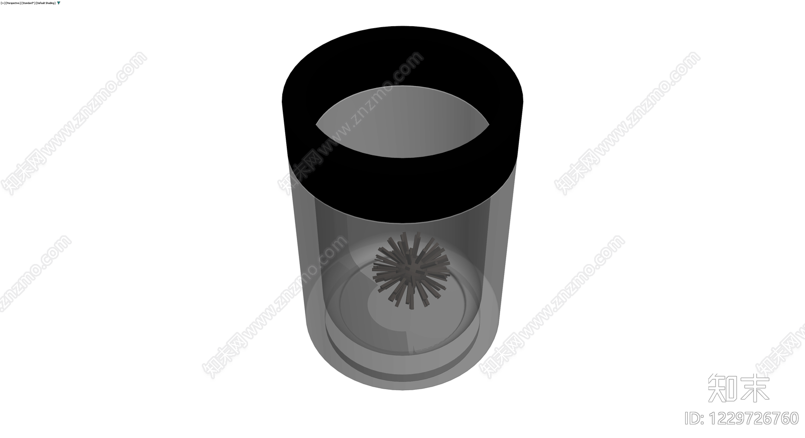 透明圆柱形容器3D模型下载【ID:1229726760】