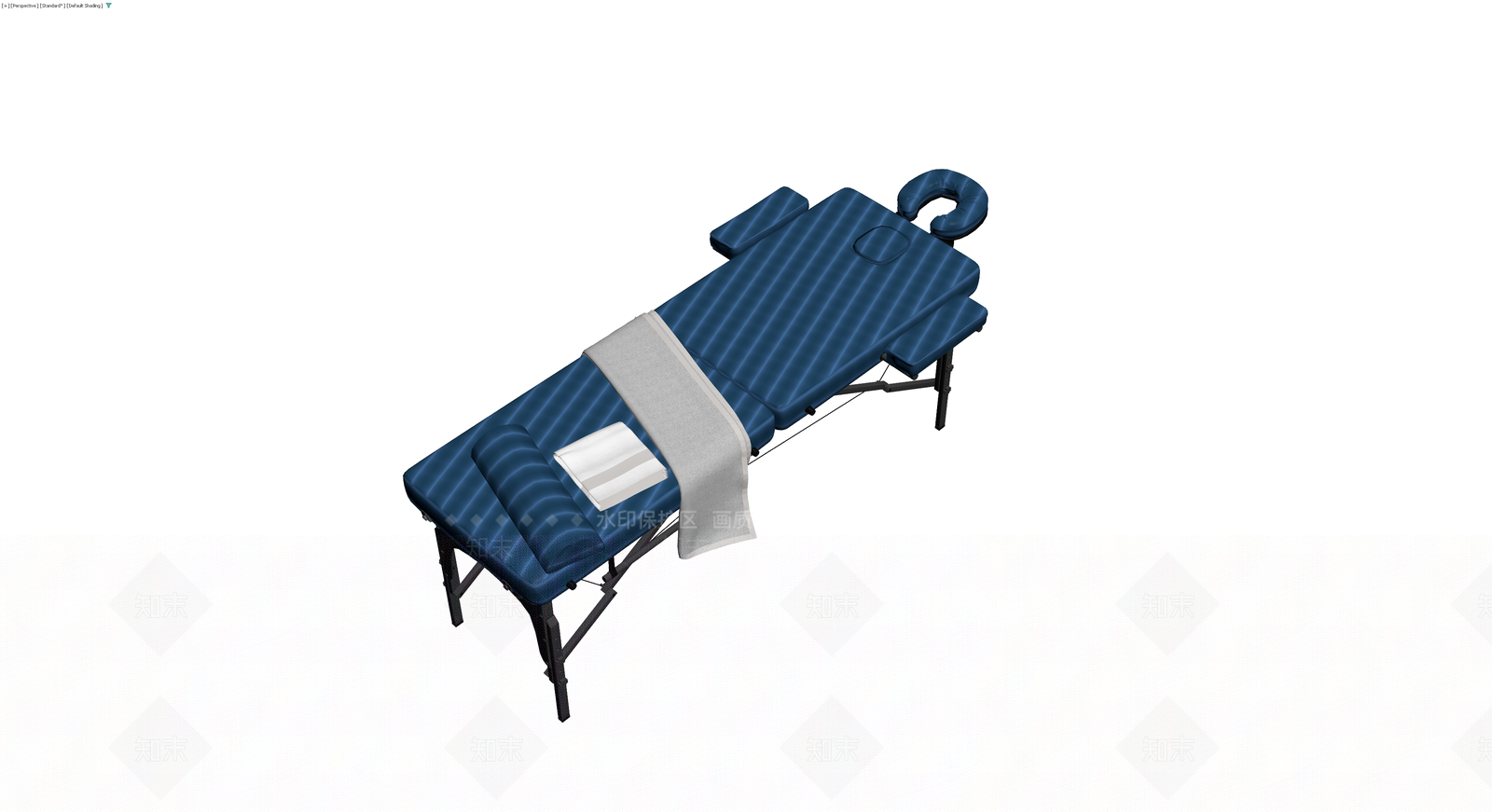 蓝色折叠按摩床3D模型下载【ID:1230709955】