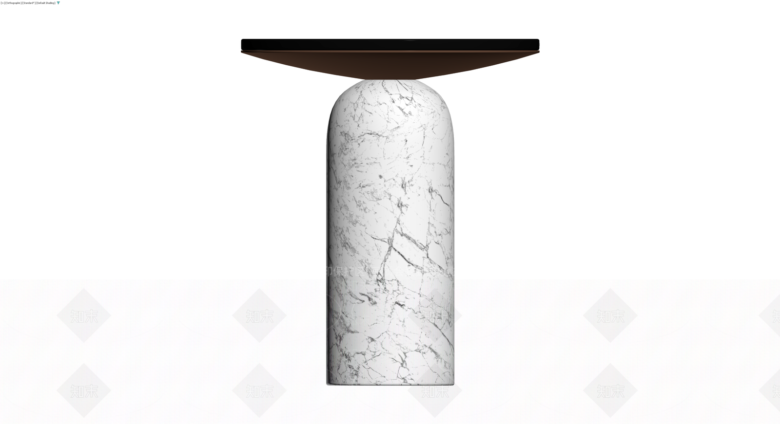 大理石底座黑色圆桌3D模型下载【ID:1230715683】