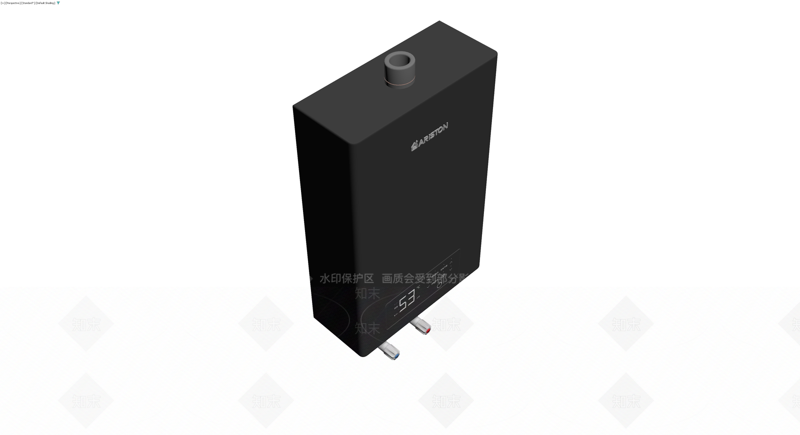 阿里斯顿黑色燃气热水器3D模型下载【ID:1229920632】