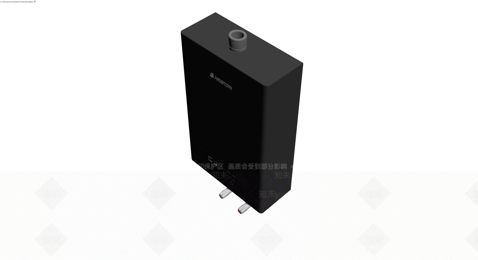 阿里斯顿黑色燃气热水器3D模型下载【ID:1229920632】